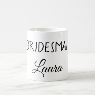 Einfaches minimales Brautjungfer-Geschenk Jahr Nam Kaffeetasse