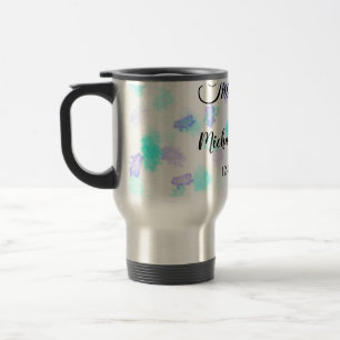 Einfaches minimales Danke Paar Name Herz Glitter Reisebecher
