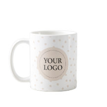 Einfaches, minimales Firmenlogo auf Beige