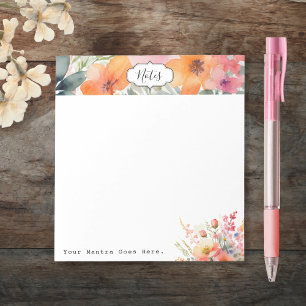 Einfaches minimales florales Alltagsdesign Notizblock