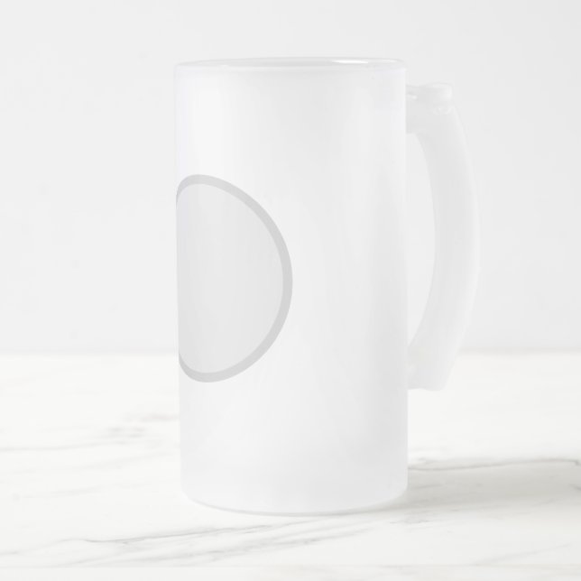einfaches minimales Fügen Sie Ihren Text Monogramm Mattglas Bierglas (VorderseiteRechts)