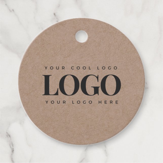 Einfaches Minimales Geschäft mit dem Logo "Kraft S Geschenkanhänger (Vorderseite)