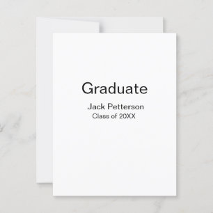 einfaches minimales Graduiertenschild Namen modern Postkarte