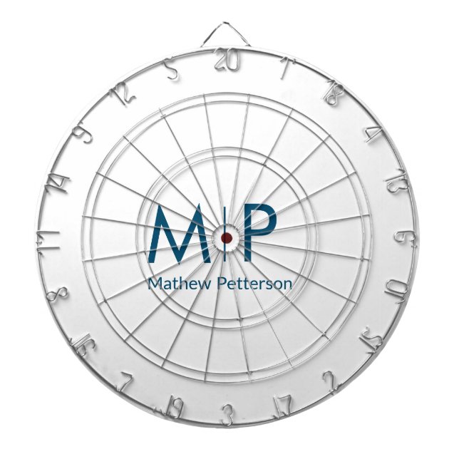 einfaches, minimales Hinzufügen monogramm Name Buc Dartscheibe (vorne)