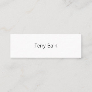 Einfaches minimales Mittelvorderes und hinter Telefonnummerkarte