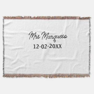 einfaches minimales Monogramm Frau Herr Name Datum Decke
