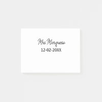 einfaches minimales Monogramm Frau Herr Name Datum