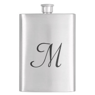 einfaches minimales Monogramm-Logo elegant persona Flachmann