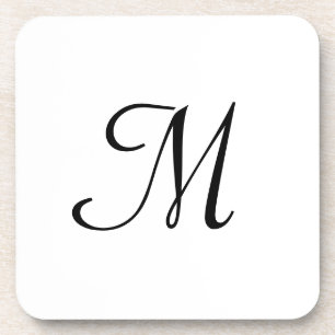 einfaches minimales Monogramm-Logo elegant persona Getränkeuntersetzer