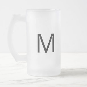 einfaches minimales Monogramm-Logo fügen Sie Ihr Mattglas Bierglas