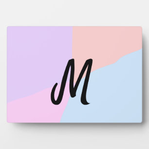 einfaches minimales Monogramm-Logo personalisierte Fotoplatte