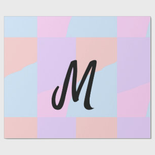 einfaches minimales Monogramm-Logo personalisierte Geschenkpapier