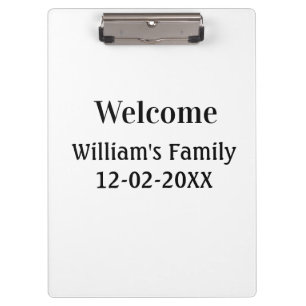 einfaches minimales Monogramm-Logo personalisierte Klemmbrett