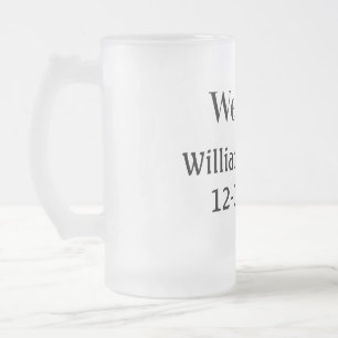 einfaches minimales Monogramm-Logo personalisierte Mattglas Bierglas