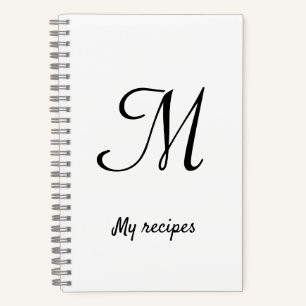einfaches minimales Monogramm-Logo personalisierte Notizbuch