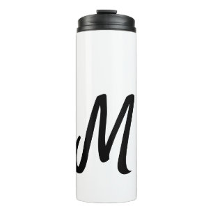 einfaches minimales Monogramm-Logo personalisierte Thermosbecher