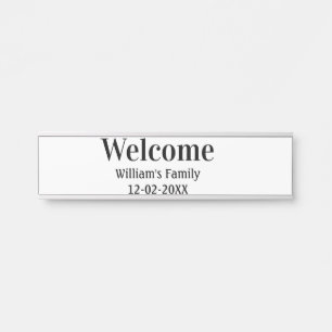 einfaches minimales Monogramm-Logo personalisierte Türschild
