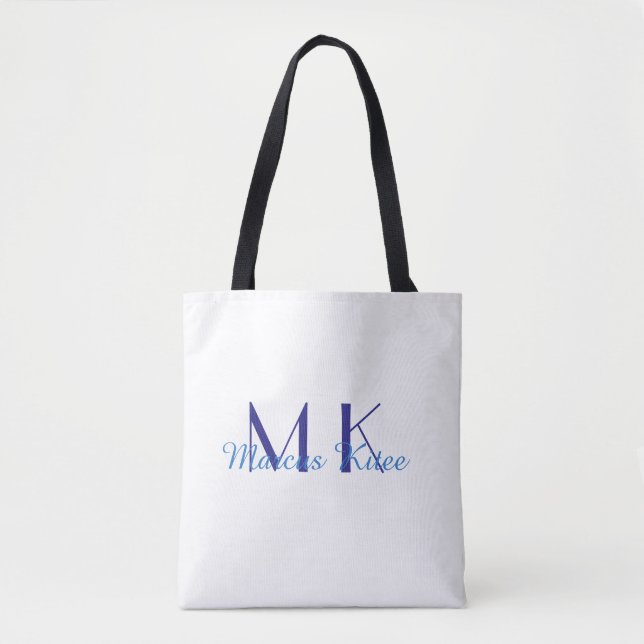 einfaches minimales Monogramm personalisierter Nam (Vorderseite)