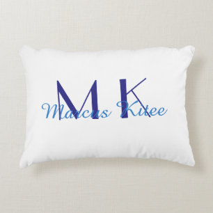 einfaches minimales Monogramm personalisierter Nam Dekokissen