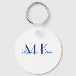 einfaches minimales Monogramm personalisierter Nam Schlüsselanhänger