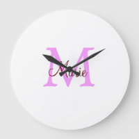 einfaches minimales Namenmonogramm rosa rot