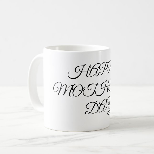 Einfaches, minimales und individuelles Logo Kaffeetasse (Vorderseite Links)