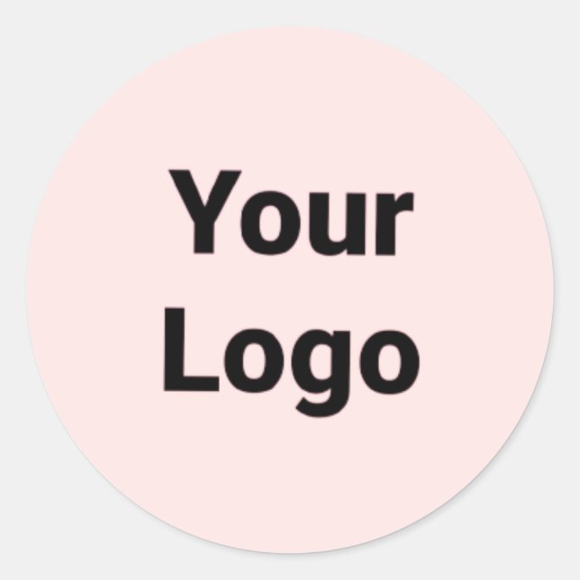 Einfaches, minimales und individuelles Logo Runder Aufkleber (Vorderseite)