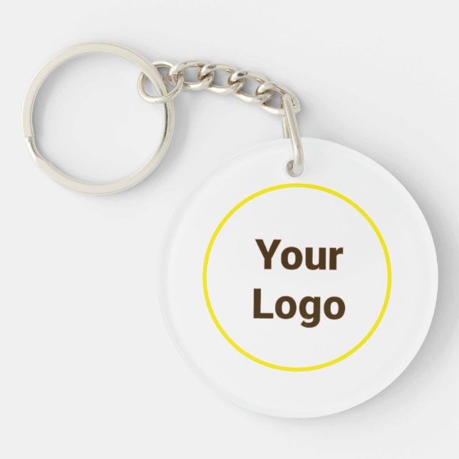 Einfaches, minimales und individuelles Logo Schlüsselanhänger (Vorderseite)