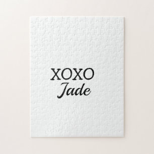 Einfaches minimales Xoxo Liebe fügen Sie Ihren Tex Puzzle