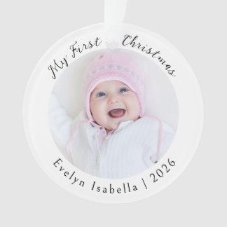 Einfaches minimalist elegantes erstes Weihnachten Ornament
