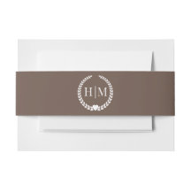 Einfaches minimalist warm-mocha-braunes Monogramm