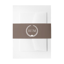 Einfaches minimalist warm-mocha-braunes Monogramm