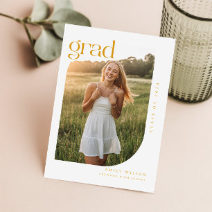 Einfaches Minimalistisches Bogen-Foto-Abschluss-Go Postkarte