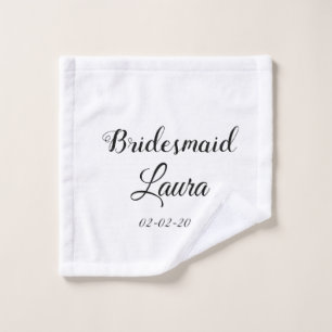 Einfaches minimalistisches Brautjungfer-Geschenk m Waschlappen