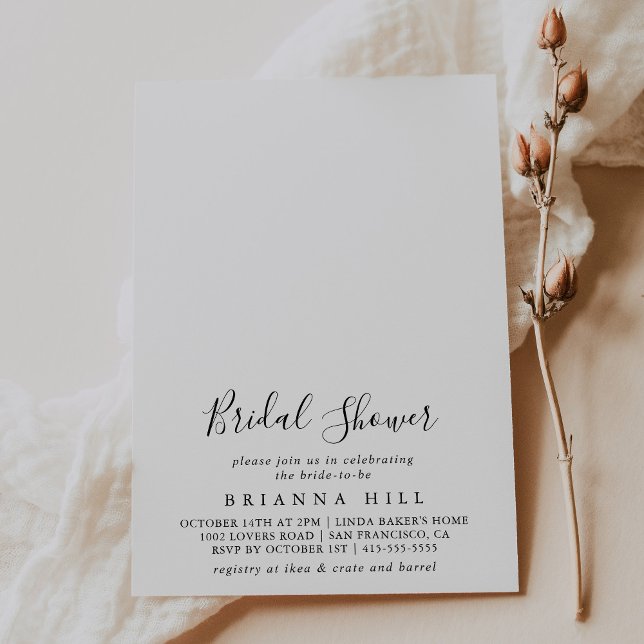 Einfaches Minimalistisches Brautparty Einladung (Von Creator hochgeladen)