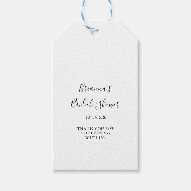 Einfaches Minimalistisches Brautparty Geschenkanhänger (Vorderseite)