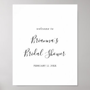 Einfaches Minimalistisches Brautparty Willkommen Poster