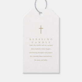 Einfaches Minimalistisches Christliches Segen-Kerz Geschenkanhänger