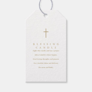 Einfaches Minimalistisches Christliches Segen-Kerz Geschenkanhänger