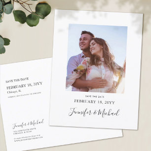 Einfaches Minimalistisches Design Save the Date Po Einladungspostkarte