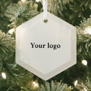 Einfaches minimalistisches elegantes benutzerdefin ornament aus glas