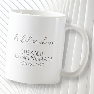 Einfaches Minimalistisches Elegantes Chic Brautpar Kaffeetasse