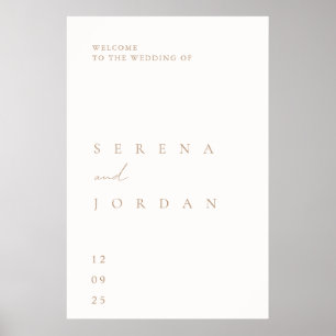 Einfaches minimalistisches elegantes Hochzeits-Wil Poster