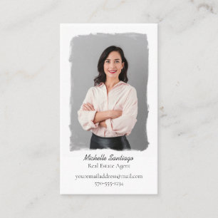 Einfaches Minimalistisches Farbstil-Foto Vertikal Visitenkarte