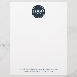 Einfaches Minimalistisches Firmenlogo hinzufügen Briefbogen