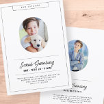 Einfaches Minimalistisches Foto Bar Mitzvah Einladung<br><div class="desc">Design besteht aus einfachen Typografien mit Sans Serif und Skript-Schriftart.</div>