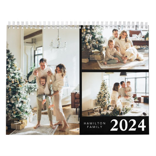 Einfaches Minimalistisches Foto der 2024-Familie P Kalender (Titelbild)