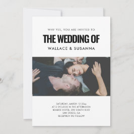 Einfaches minimalistisches Foto Einladung