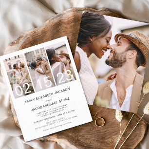 Einfaches Minimalistisches Foto Elegante Hochzeit Flyer