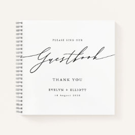 Einfaches Minimalistisches Gästebuch Notizbuch